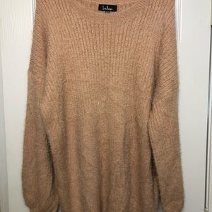 Lulu’s Fuzzy Pink Sweater Dress